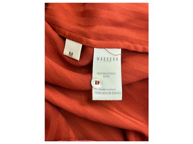 Masscob Camisa de seda naranja - vista 6