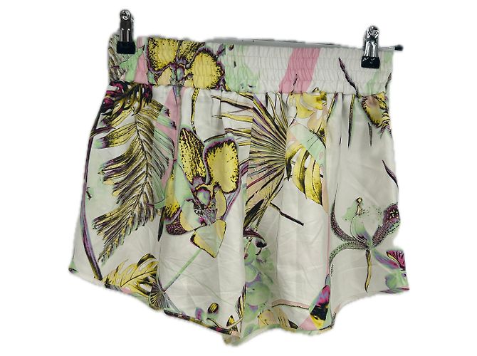 Shorts de seda Genny branco - vista 2
