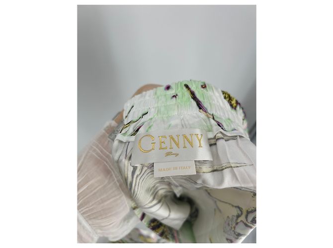Shorts de seda Genny branco - vista 3