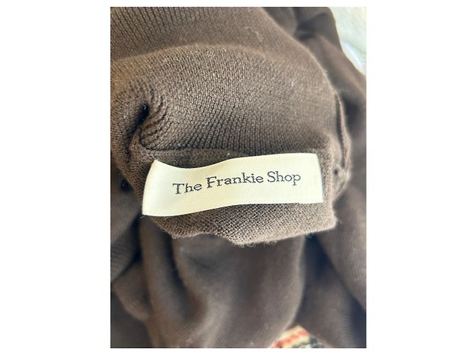 Autre Marque THE FRANKIE SHOP Rollkragenpullover Braun Wolle - Ansicht 5