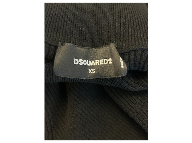Dsquared2 Schwarzes Viscose Kleid - Ansicht 5