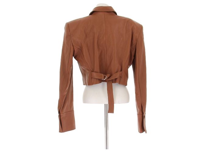 Magda Butrym Lederjacke braun - Ansicht 2