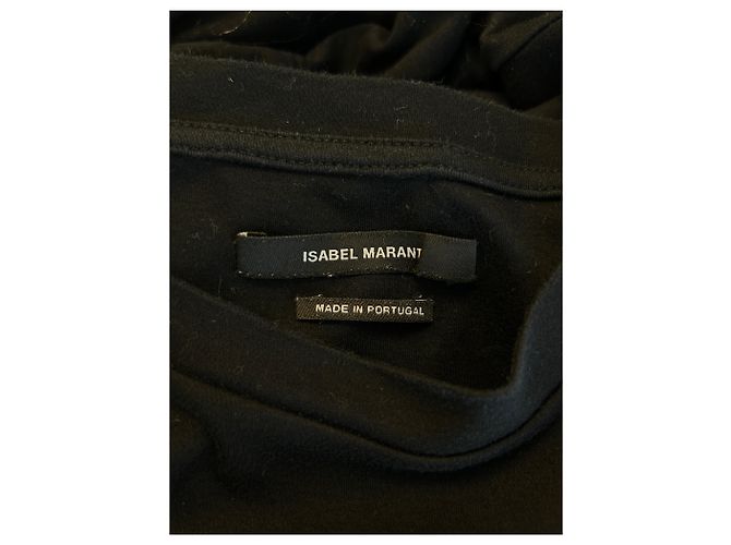 Vestido de algodón negro con cinturón Isabel Marant - vista 5