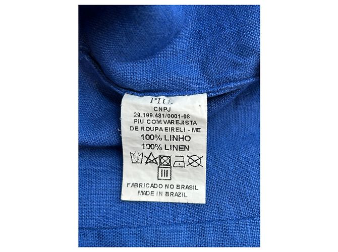 Autre Marque Chaleco azul de lino - vista 6