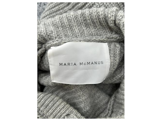 Autre Marque Grauer Pullover mit Kapuze aus Kaschmir - Ansicht 5