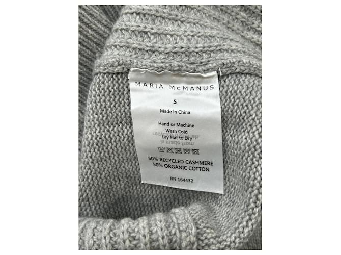 Autre Marque Grauer Pullover mit Kapuze aus Kaschmir - Ansicht 6