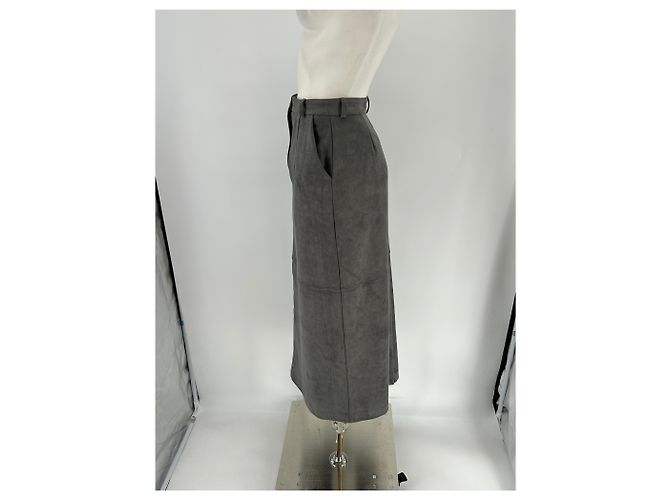 Autre Marque Falda de ante gris MARCELA LONDON - vista 4