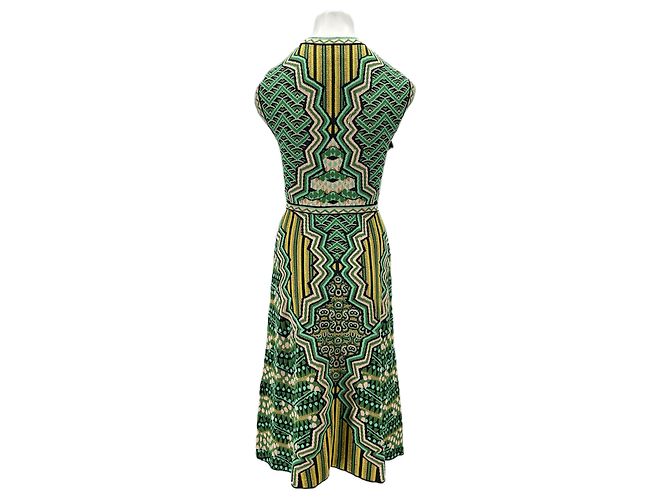 M Missoni Langes grünes Strickkleid - Ansicht 2