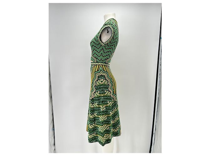 M Missoni Langes grünes Strickkleid - Ansicht 4