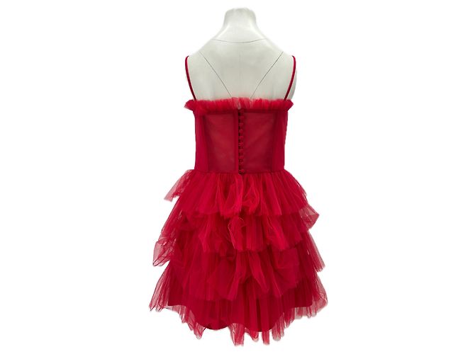 Autre Marque AŸA Rotes trägerloses Kleid - Ansicht 2