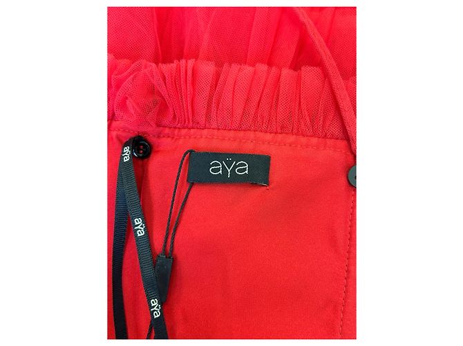 Autre Marque AŸA Rotes trägerloses Kleid - Ansicht 5