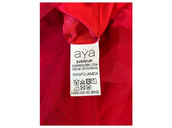 Autre Marque AŸA Rotes trägerloses Kleid - Ansicht 6