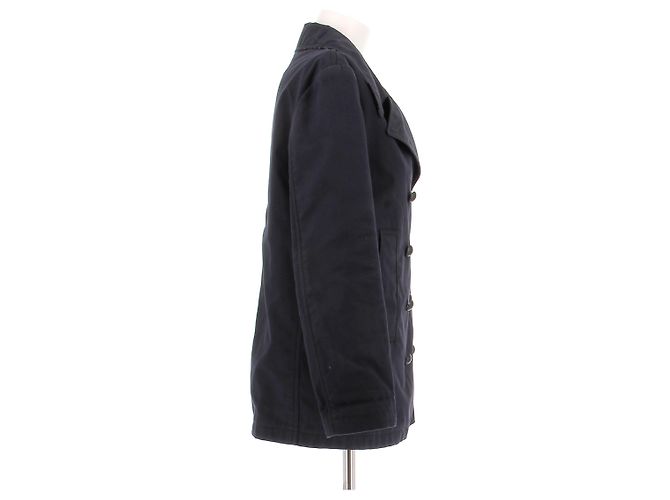 Giacca pea in cotone blu navy Christian Dior - vista 3