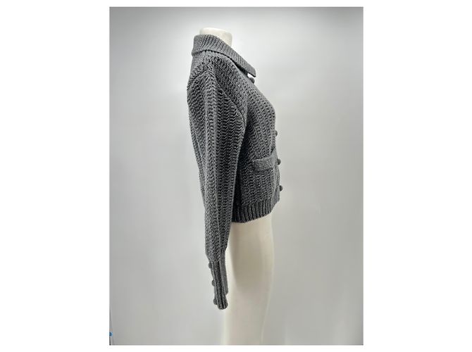 Thom Browne Cardigan aus Wolle Grau - Ansicht 3