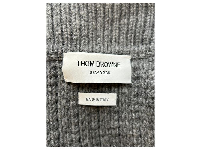 Thom Browne Cardigan aus Wolle Grau - Ansicht 5