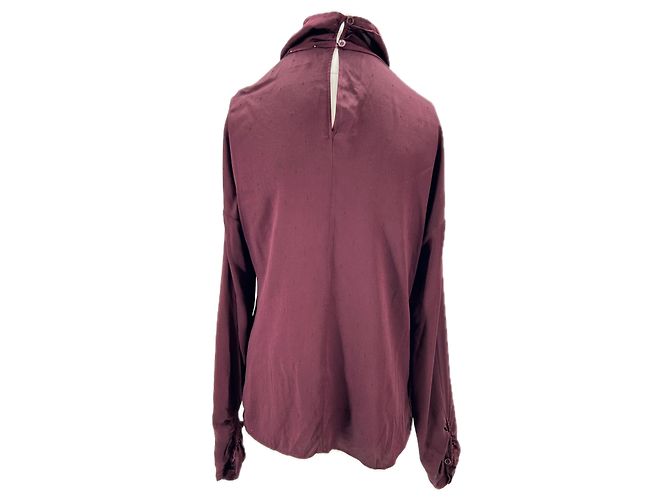 Blusa de seda Forte Forte Rojo oscuro Burdeos - vista 2