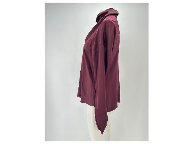 Blusa de seda Forte Forte Rojo oscuro Burdeos - vista 4