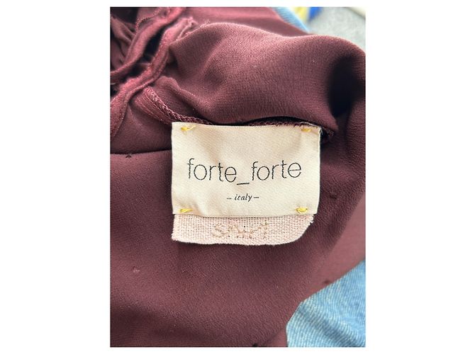 Blusa de seda Forte Forte Rojo oscuro Burdeos - vista 5