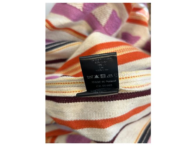 Poncho a righe Pilen Isabel Marant in cotone multicolore - vista 7