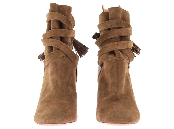 Ba&Sh Botas de camurça marrons - vista 2