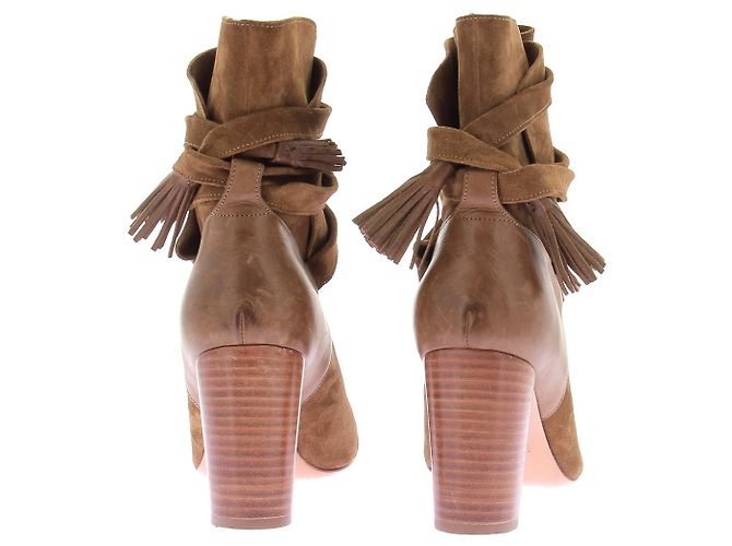 Ba&Sh Botas de camurça marrons - vista 3
