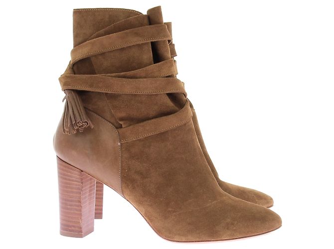 Ba&Sh Botas de camurça marrons - vista 4