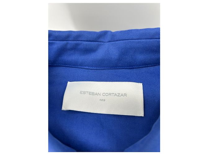 Autre Marque Camicia in cotone blu ESTEBAN CORTAZAR - vista 5