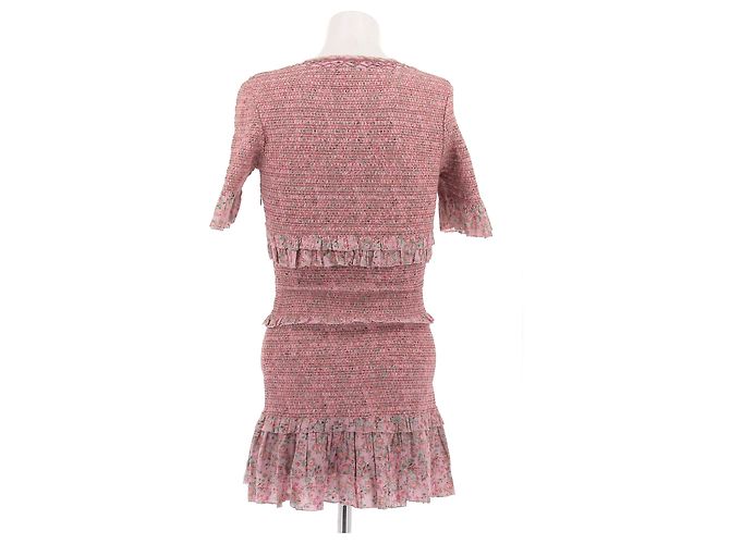 Autre Marque LOVE SHACK FANCY Smockkleid Rosa Kurzarm Pink - Ansicht 2