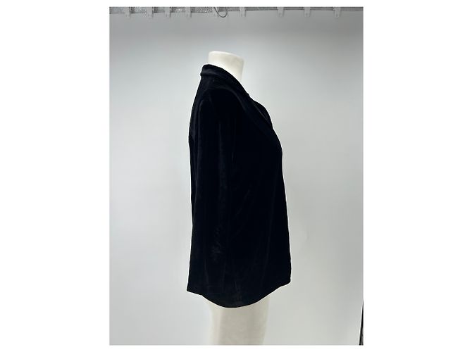 Autre Marque LAURA URBINATTI Samtbluse Schwarz - Ansicht 3