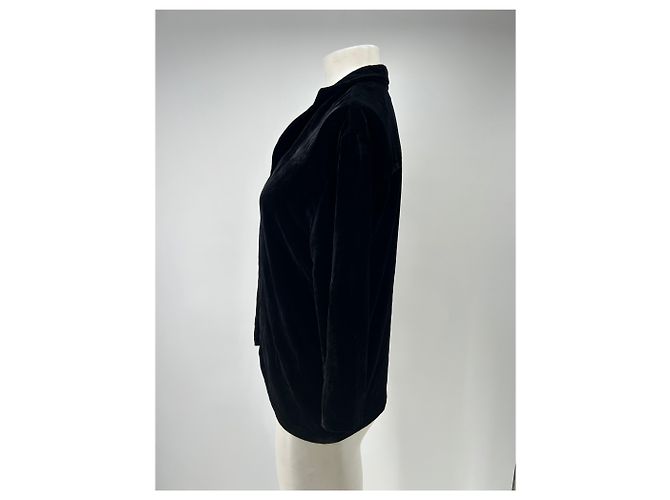 Autre Marque LAURA URBINATTI Samtbluse Schwarz - Ansicht 4