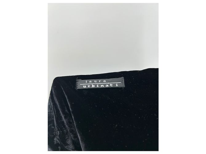 Autre Marque LAURA URBINATTI Samtbluse Schwarz - Ansicht 5