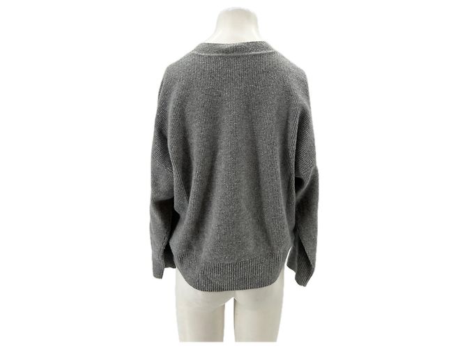 Autre Marque Grauer Pullover aus Kaschmir - Ansicht 2