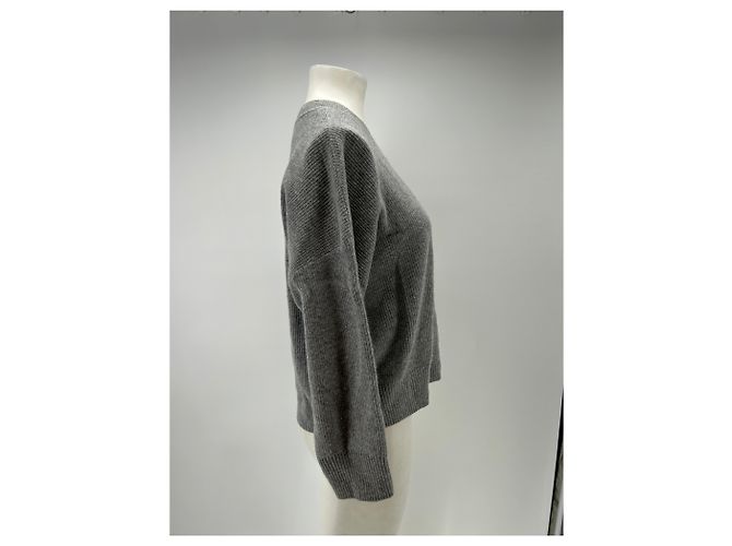 Autre Marque Grauer Pullover aus Kaschmir - Ansicht 3