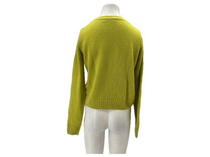 Autre Marque Grüner Cashmere-Cardigan - Ansicht 2
