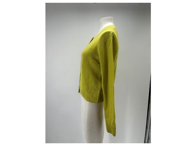 Autre Marque Grüner Cashmere-Cardigan - Ansicht 4
