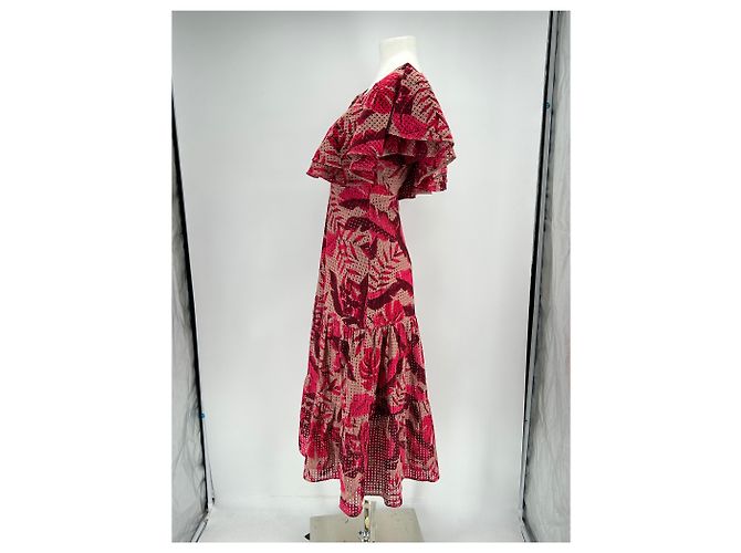 Vestido maxi rosa con estampado perforado Johanna Ortiz - vista 4