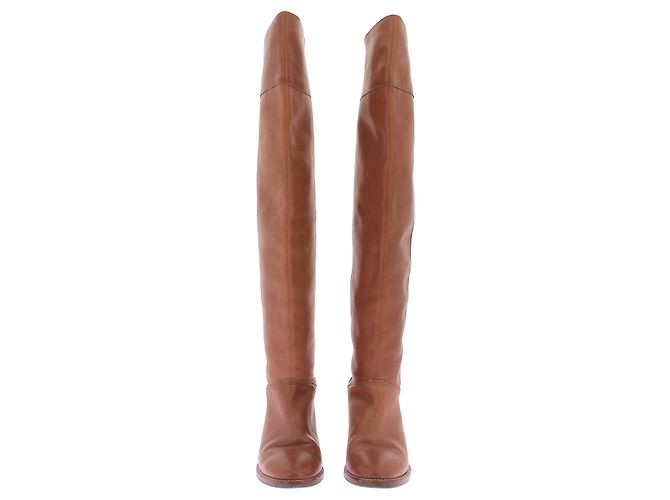 Vanessa Bruno Bottes en cuir marron - vue 2