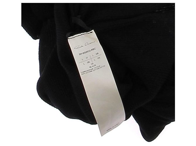 Vestido negro sin mangas de algodón Rick Owens - vista 5