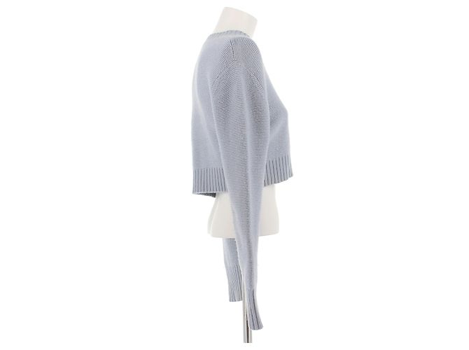 Suéter corto azul de cachemira Max Mara - vista 3