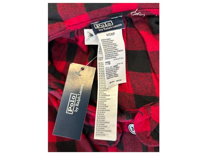 Camicia a quadri rossa e nera Polo Ralph Lauren Cotone S Rosso - vista 5