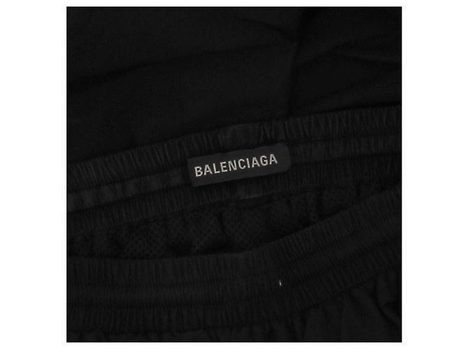 Falda larga negra de algodón Balenciaga Negro - vista 5