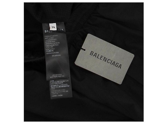 Falda larga negra de algodón Balenciaga Negro - vista 6