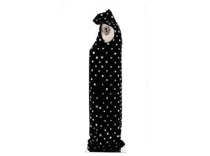 Céline Midikleid aus schwarzem Samt - Ansicht 4