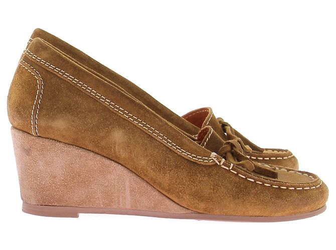 Apc Mocassins de camurça verde-oliva Camelo - vista 2