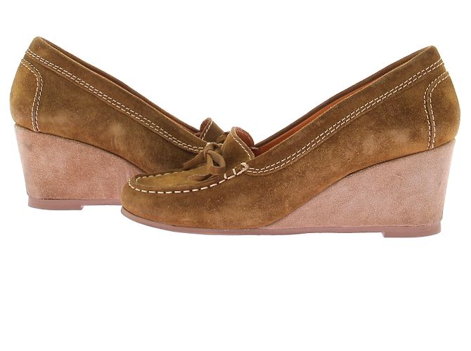 Apc Mocassins de camurça verde-oliva Camelo - vista 4