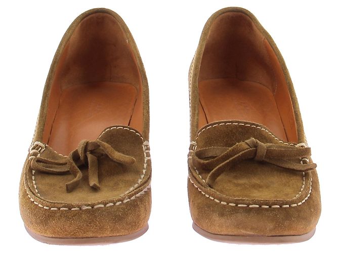 Apc Mocassins de camurça verde-oliva Camelo - vista 5