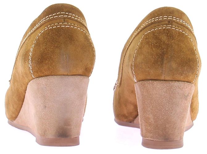 Apc Mocassins de camurça verde-oliva Camelo - vista 6