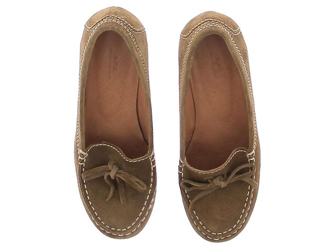 Apc Mocassins de camurça verde-oliva Camelo - vista 7