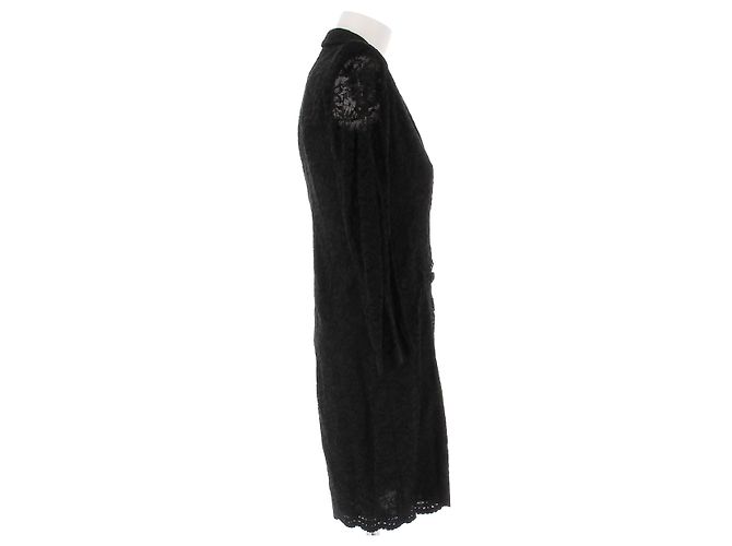 The Kooples Schwarzes Spitzen Midikleid - Ansicht 3
