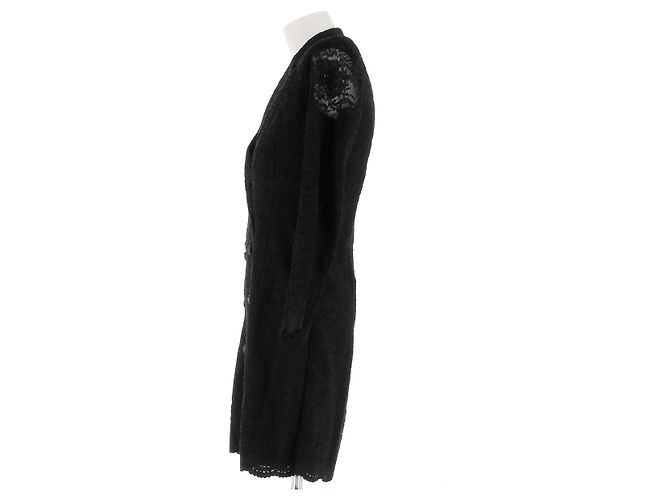 The Kooples Schwarzes Spitzen Midikleid - Ansicht 4
